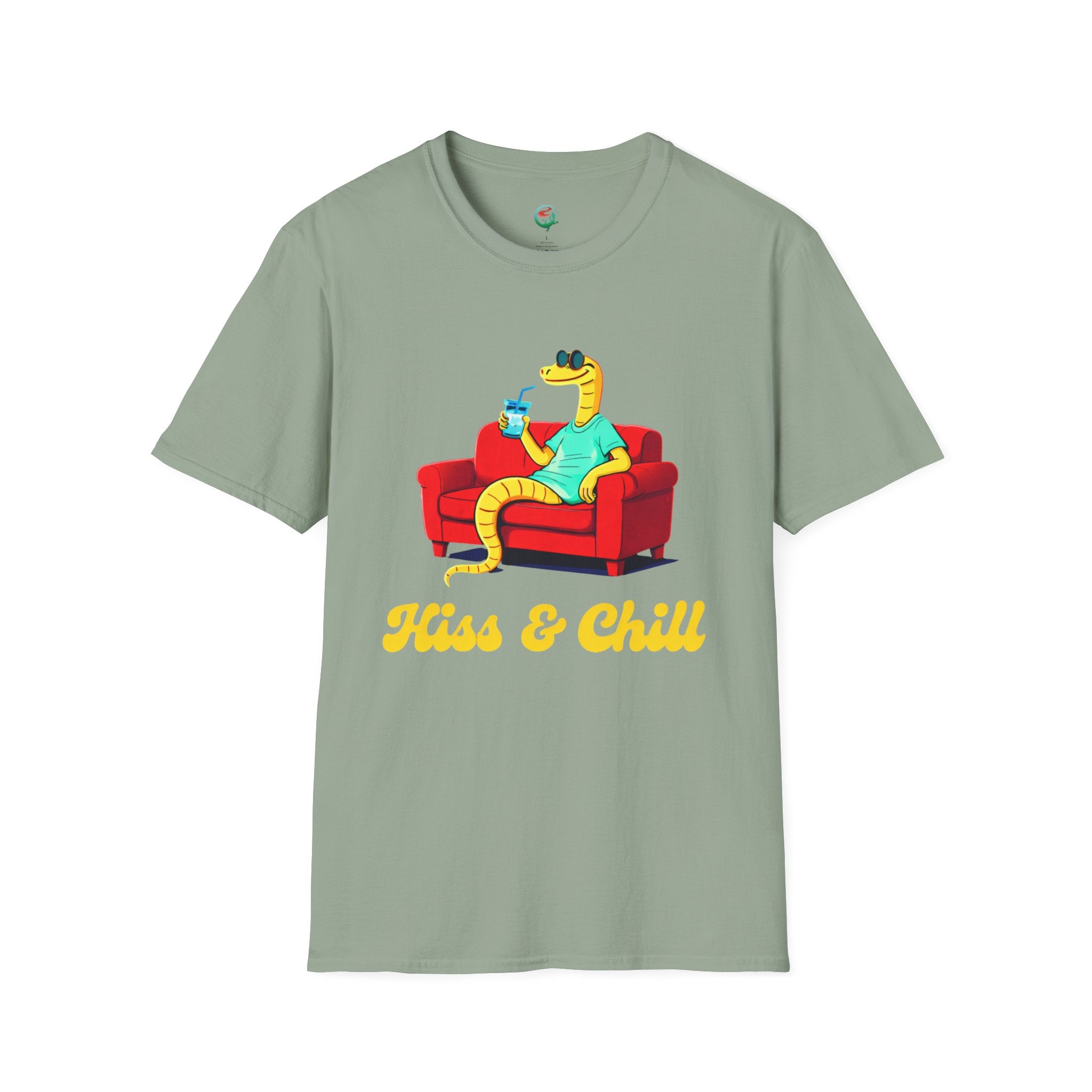 T-Shirt — 'Kiss & Chill' Relaxed Snake Graphic Tee