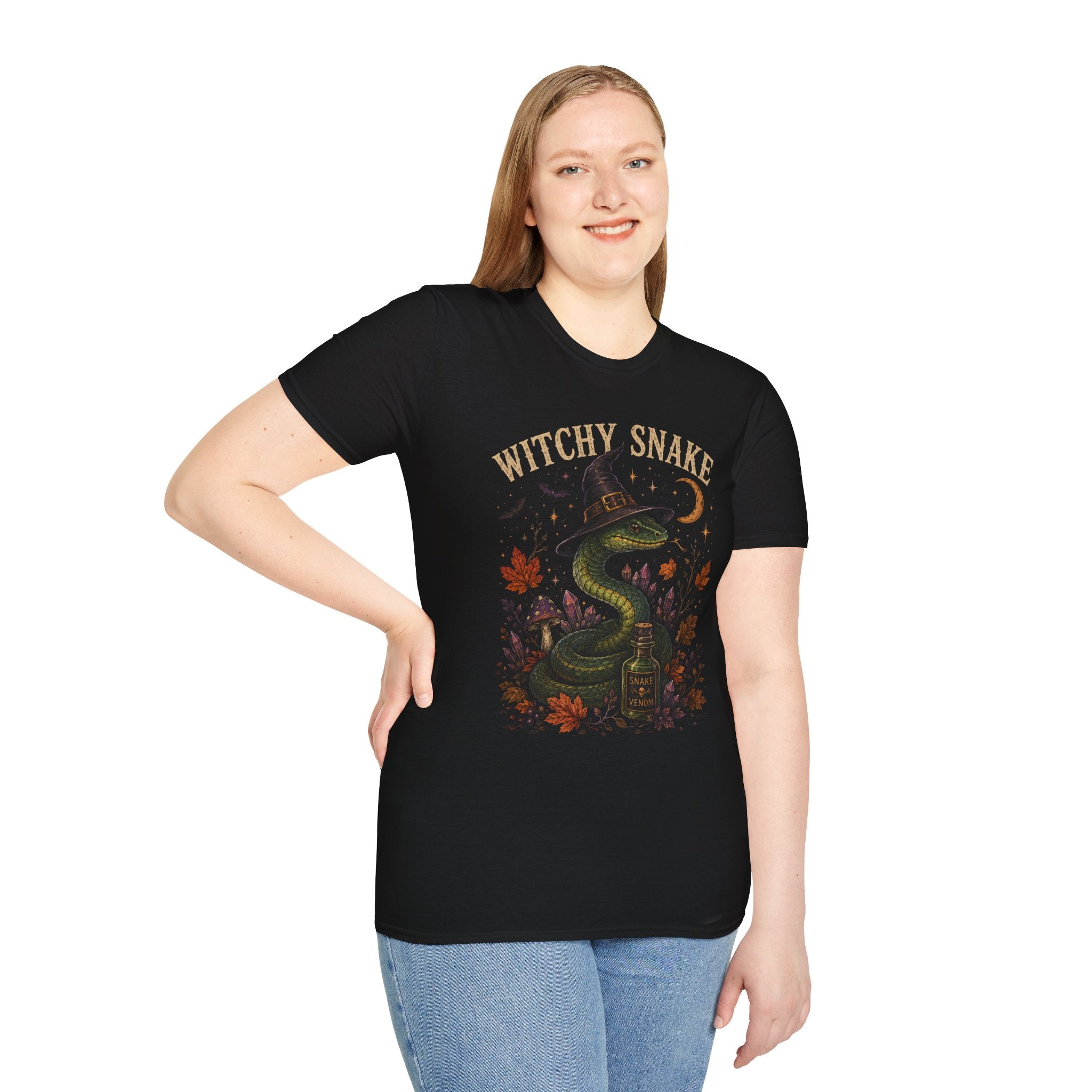 Witchy Snake Halloween Shirt | Vintage Witch Snake Graphic Tee