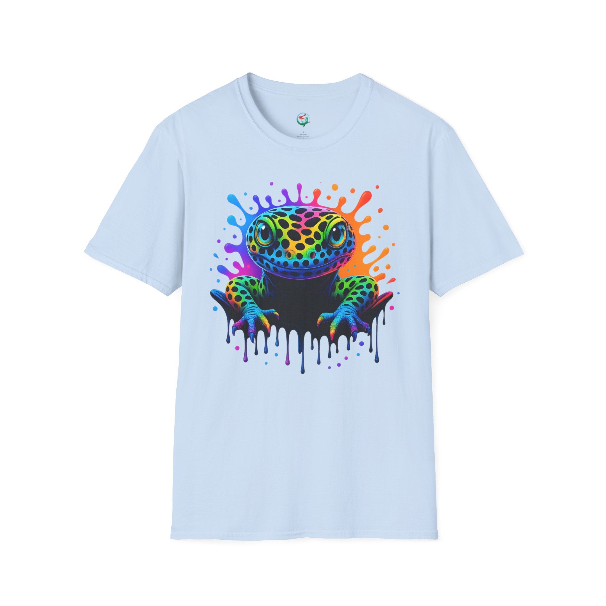 Rainbow Leopard Gecko T-Shirt | Color Splash Gecko Art Tee