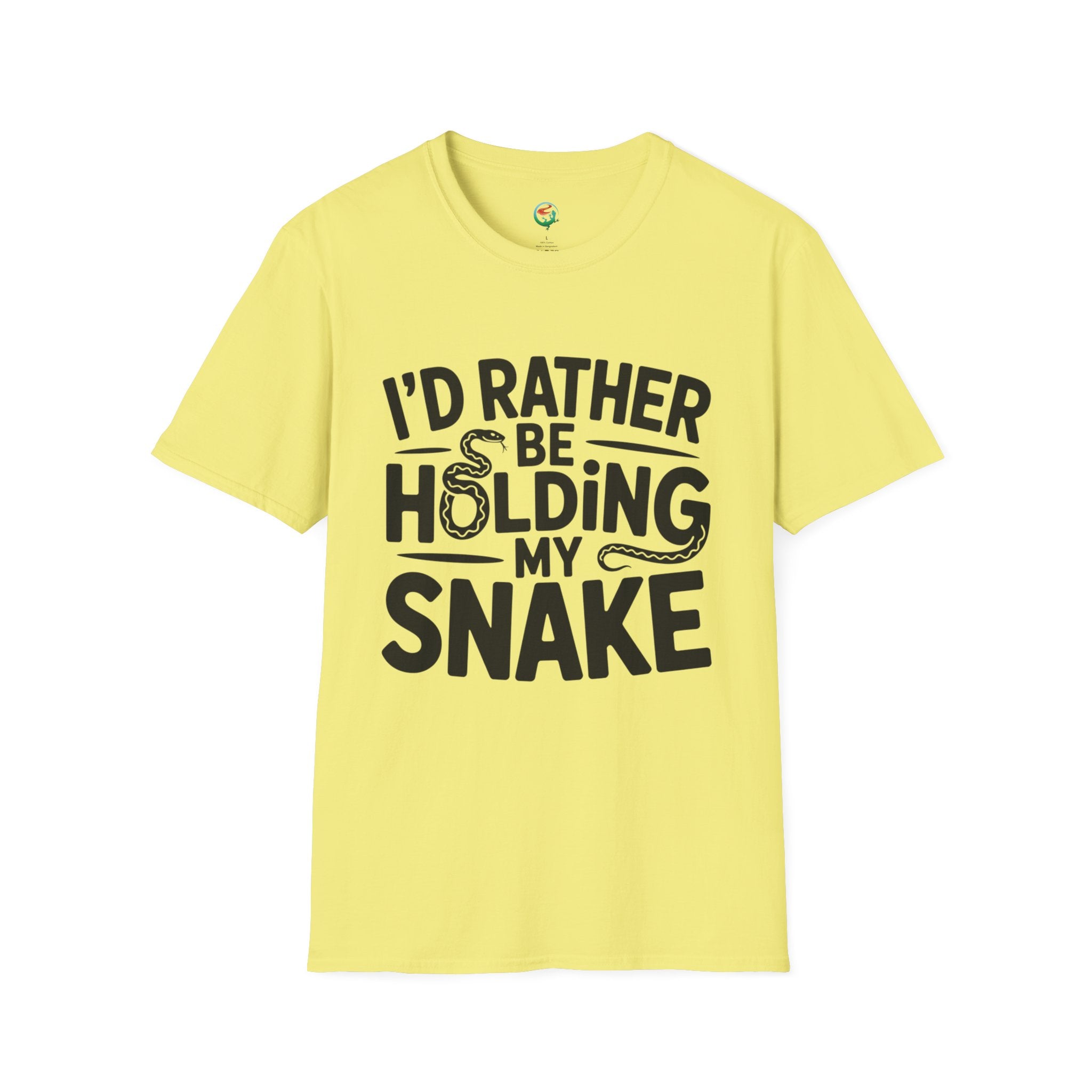 Snake Lover T-Shirt — "I'd Rather Be Holding My Snake" Graphic Tee