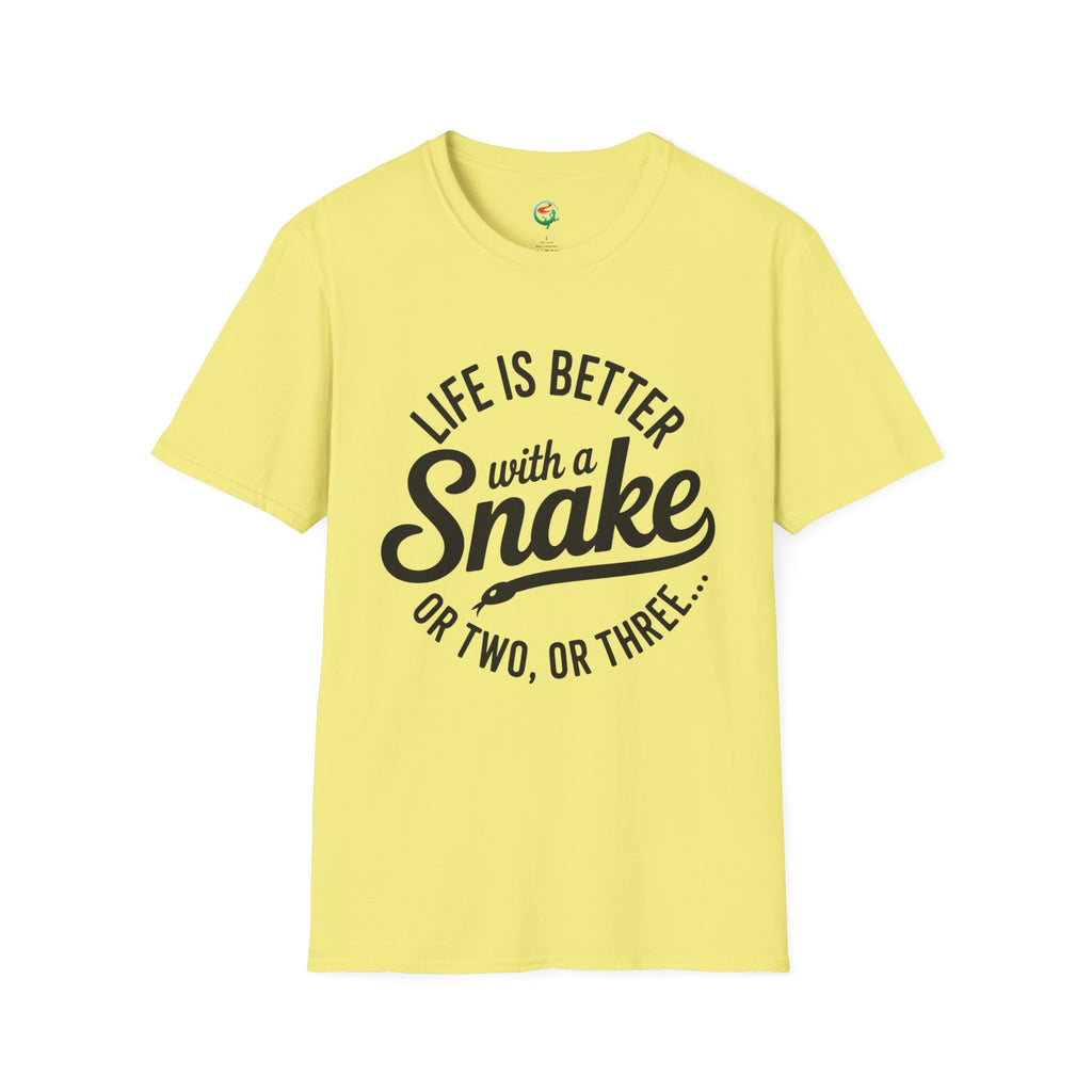 Snake Lover T-Shirt — "Life Is Better With a Snake" Graphic Tee