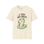 T-Shirt — Cute 'I Try My Best' Snake Graphic Tee