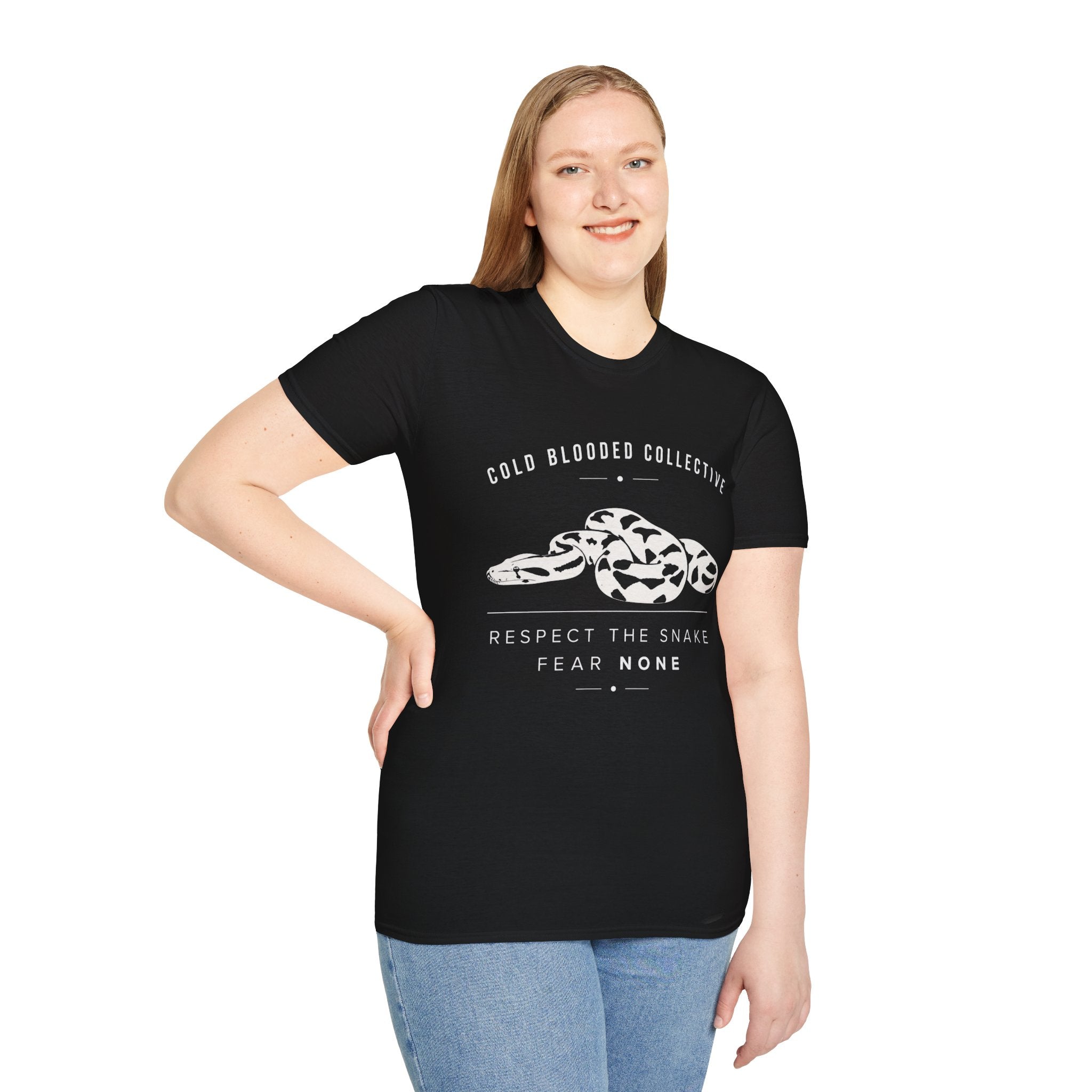 Snake Graphic T-Shirt — "Cold Blooded Collective" Respect The Snake Tee
