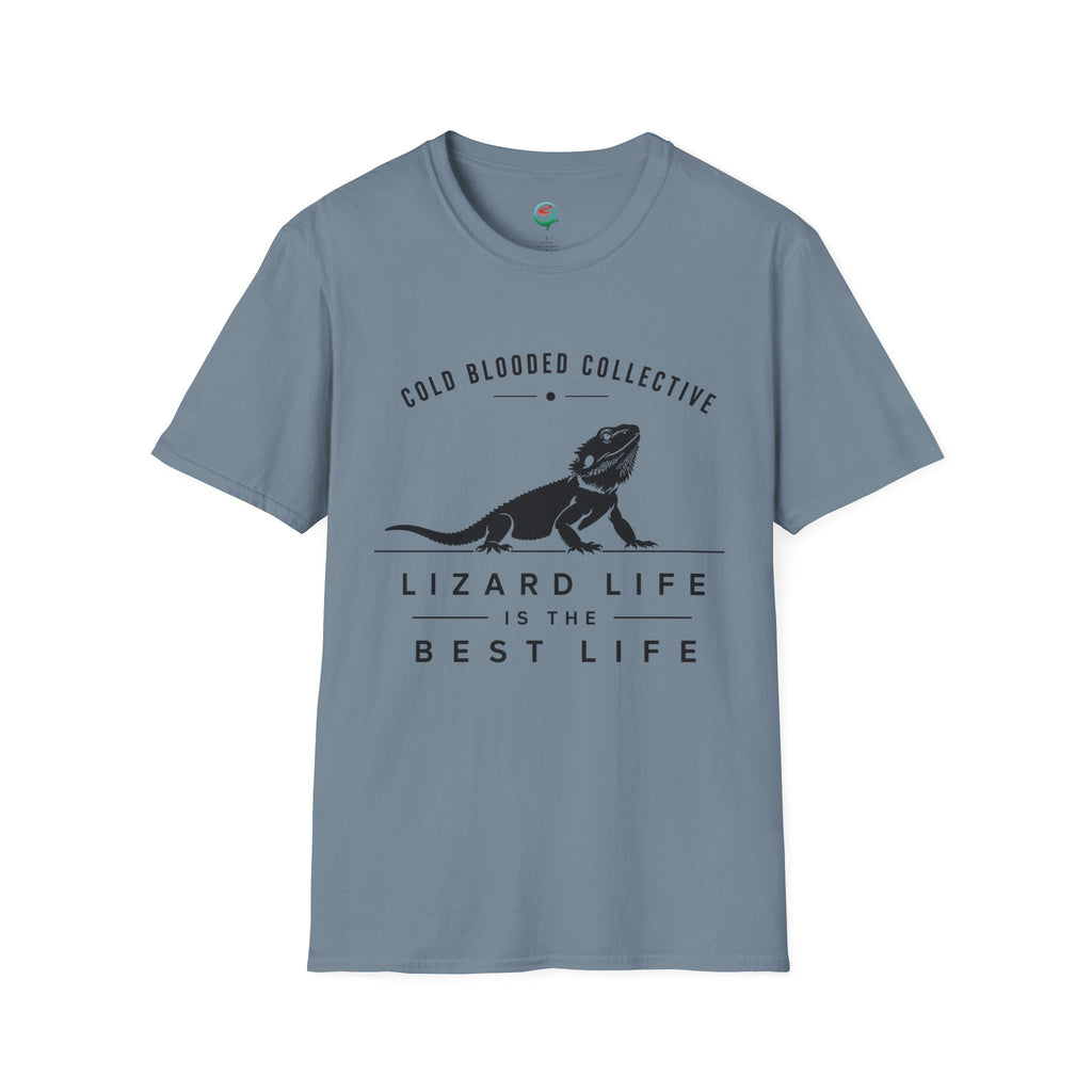 Lizard Life Tee — "Cold Blooded Collective" Bearded Dragon Graphic T-Shirt