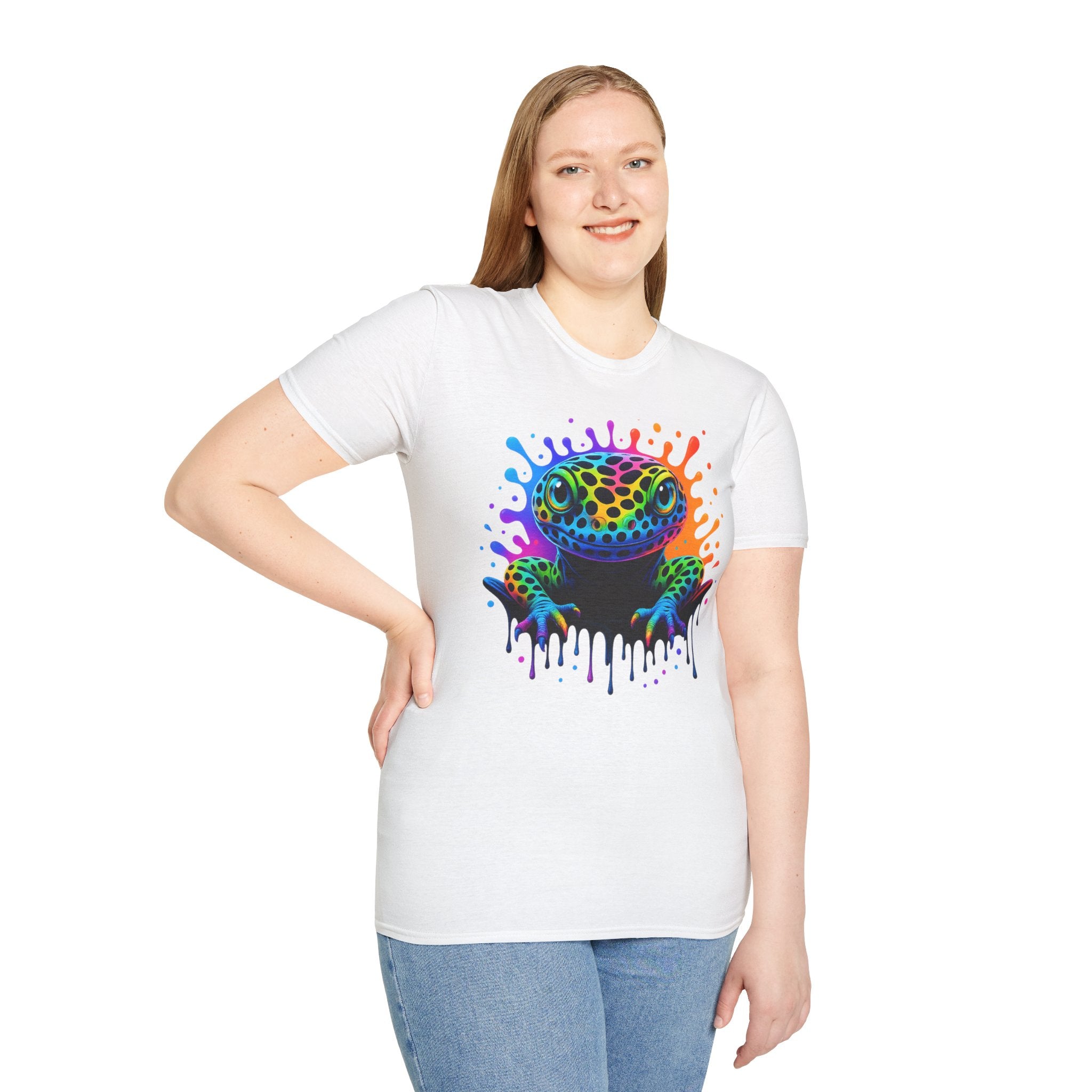 Rainbow Leopard Gecko T-Shirt | Color Splash Gecko Art Tee