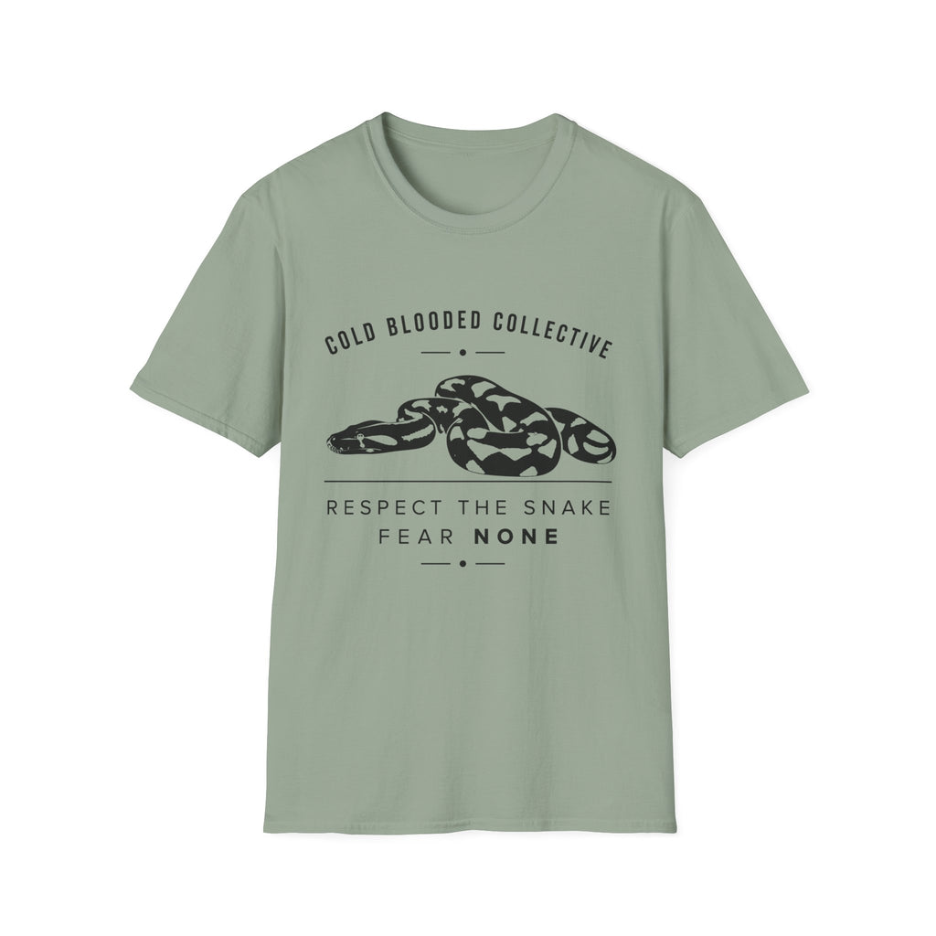 Snake Graphic T-Shirt — "Cold Blooded Collective" Respect The Snake Tee