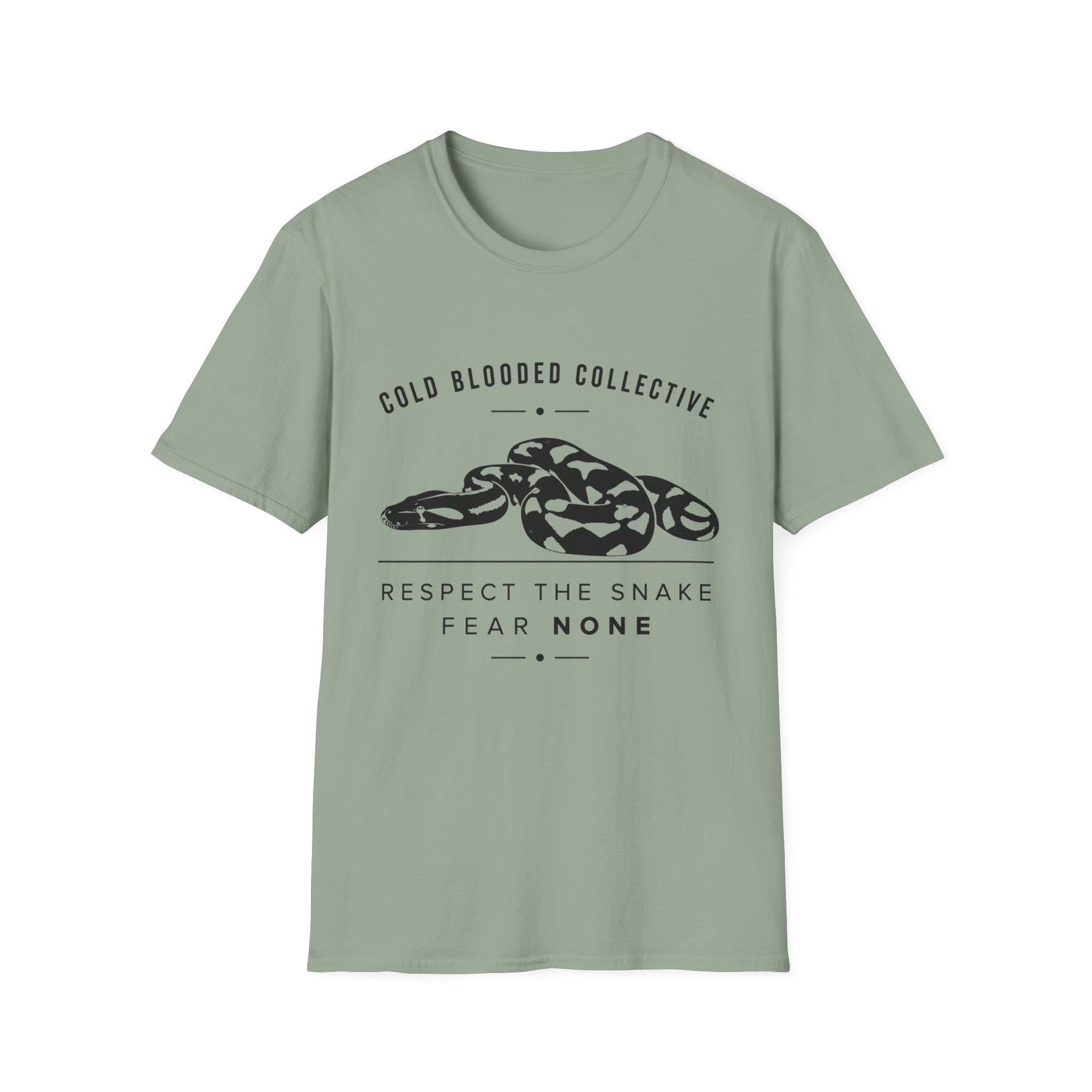 Snake Graphic T-Shirt — "Cold Blooded Collective" Respect The Snake Tee