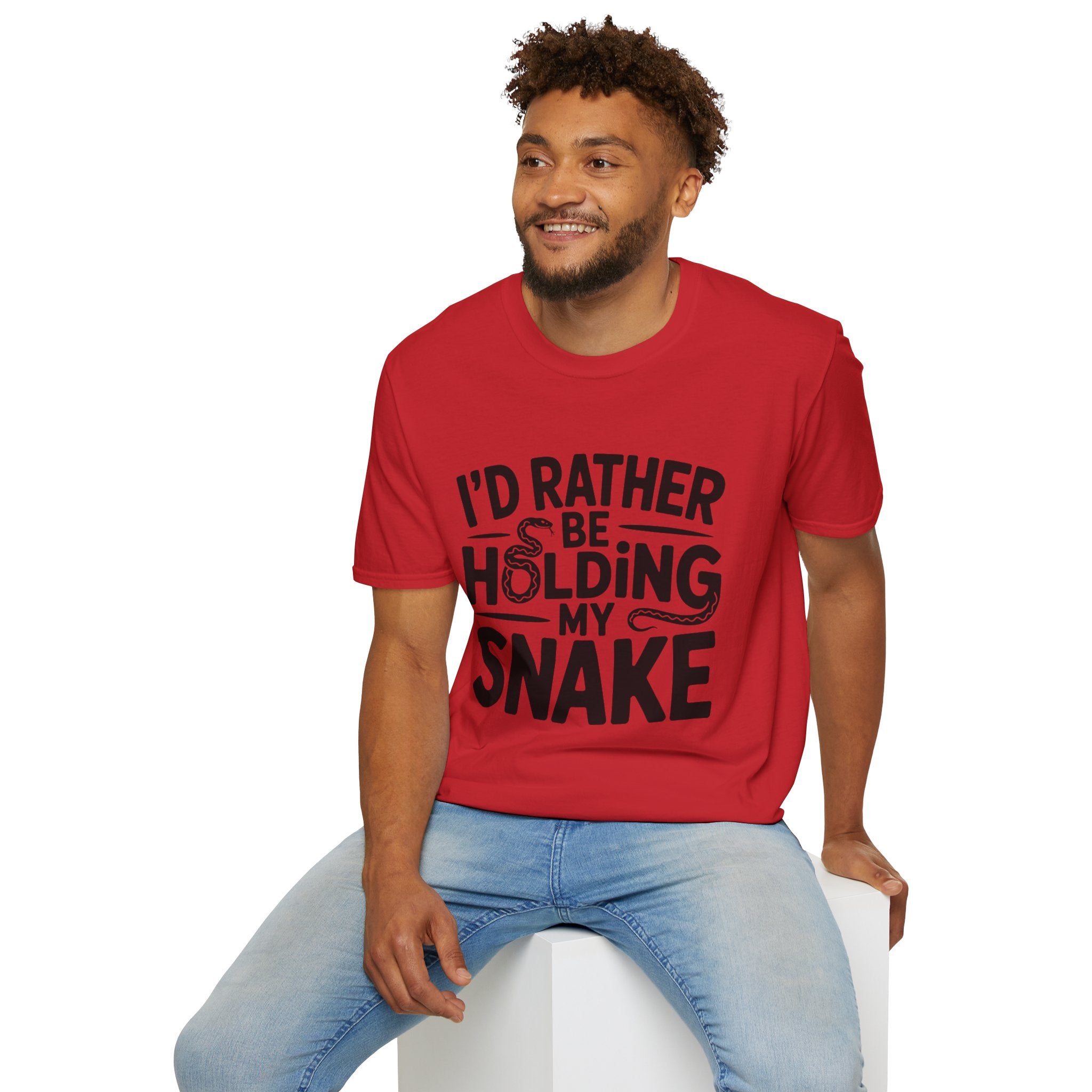 Snake Lover T-Shirt — "I'd Rather Be Holding My Snake" Graphic Tee