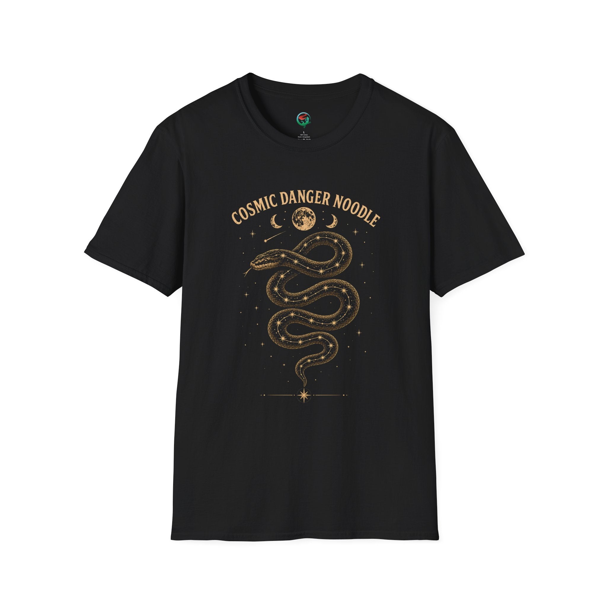 Cosmic Danger Noodle T-Shirt — Vintage Celestial Snake Tee