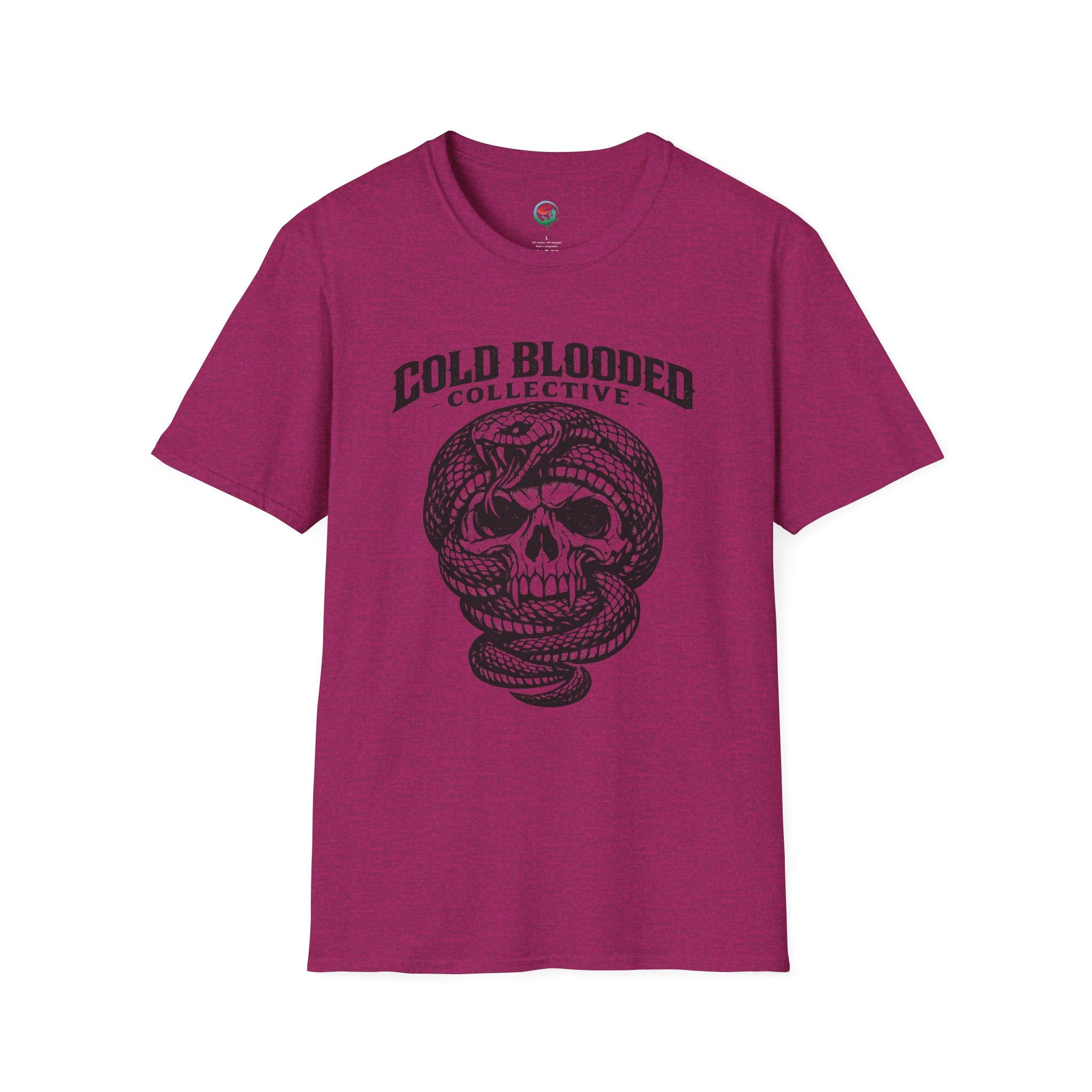 Cold Blooded Collective Skull & Snake T-Shirt — Edgy Gothic Graphic Tee