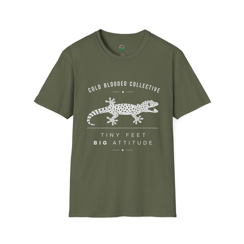 Tokay Gecko T-Shirt — "Cold Blooded Collective: Tiny Feet, Big Attitude"