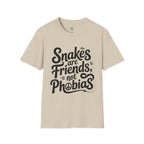 Snakes Are Friends T-Shirt — 'Snakes are Friends, Not Phobias' Graphic Tee for Snake Lovers