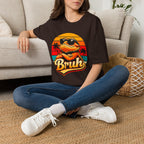 Bearded Dragon 'Bruh' Tee — Retro Sunset Lizard T-Shirt
