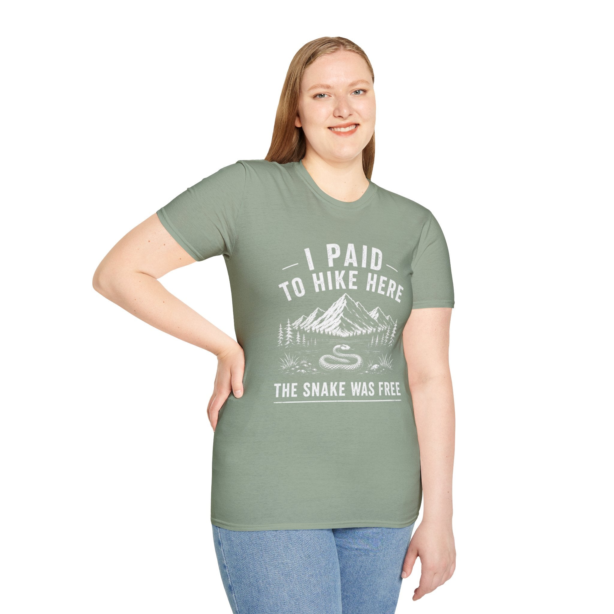 I Paid to Hike Here. The Snake Was Free. Shirt | Funny Snake Hiking Tee