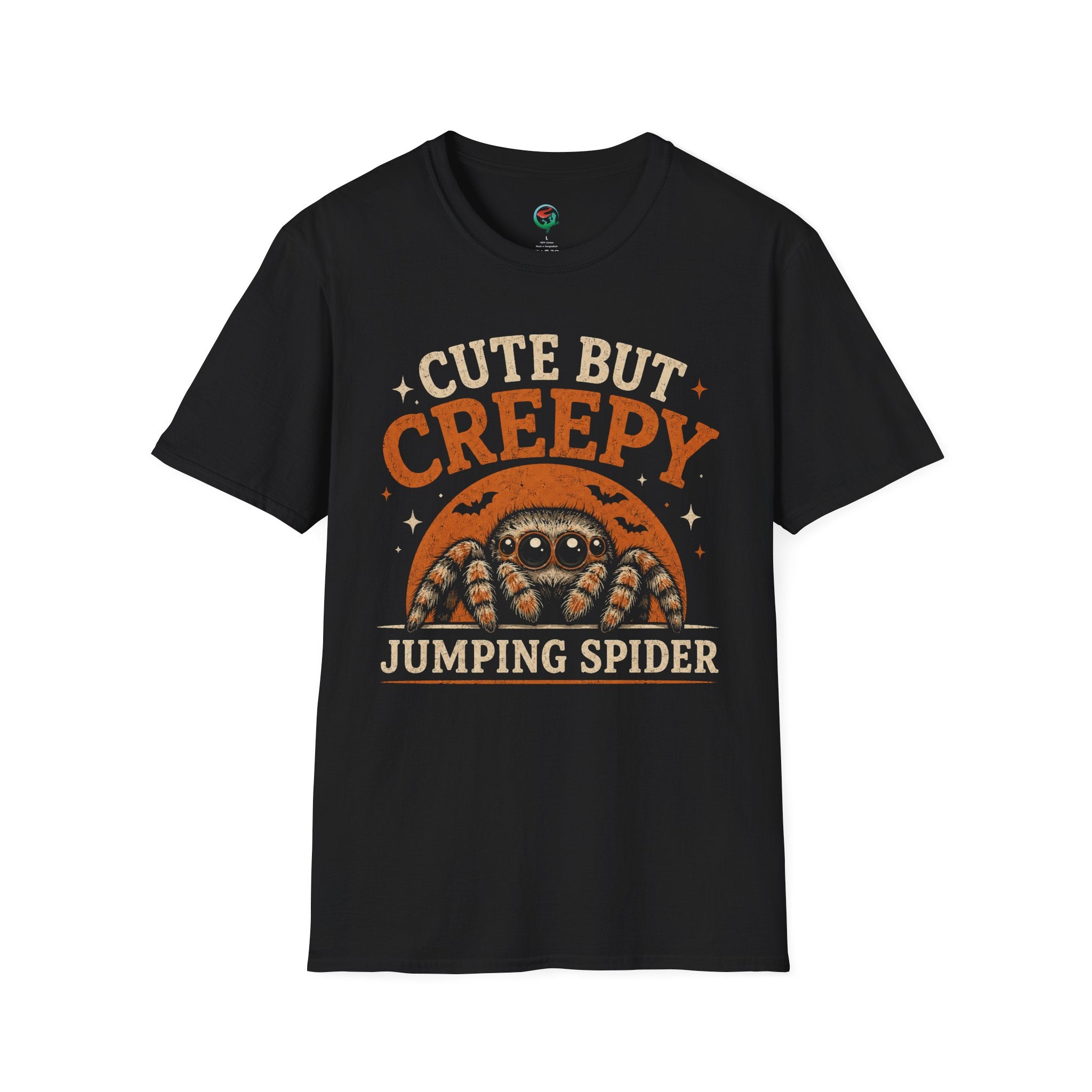 Cute But Creepy Jumping Spider T-Shirt — Funny Halloween Spider Tee