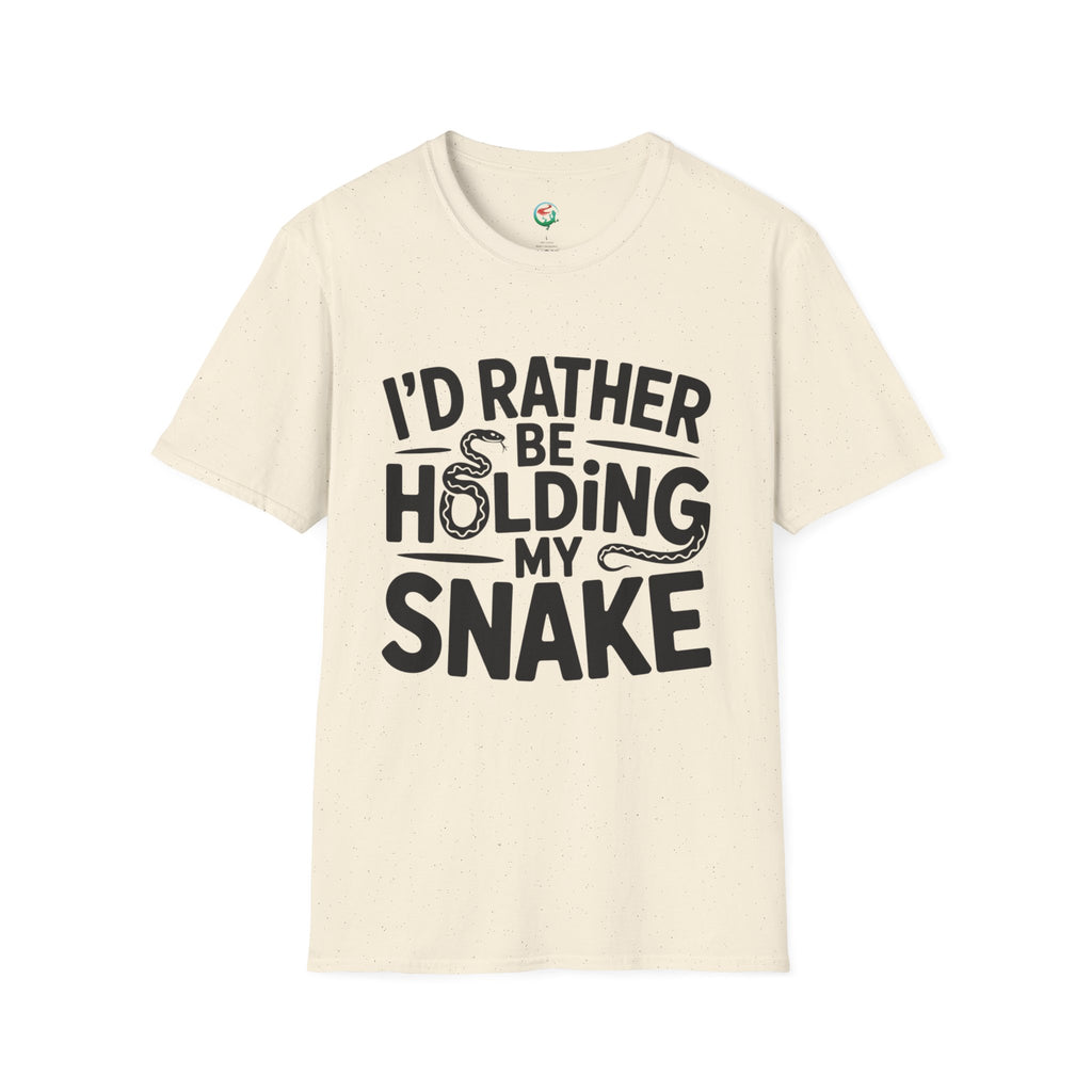 Snake Lover T-Shirt — "I'd Rather Be Holding My Snake" Graphic Tee