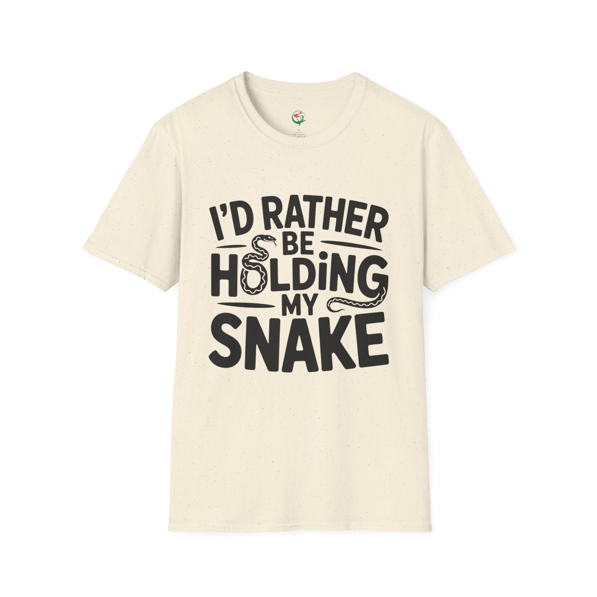 Snake Lover T-Shirt — "I'd Rather Be Holding My Snake" Graphic Tee