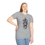 Snake and Dagger T-Shirt — Black Tattoo-Style Serpent Graphic Shirt