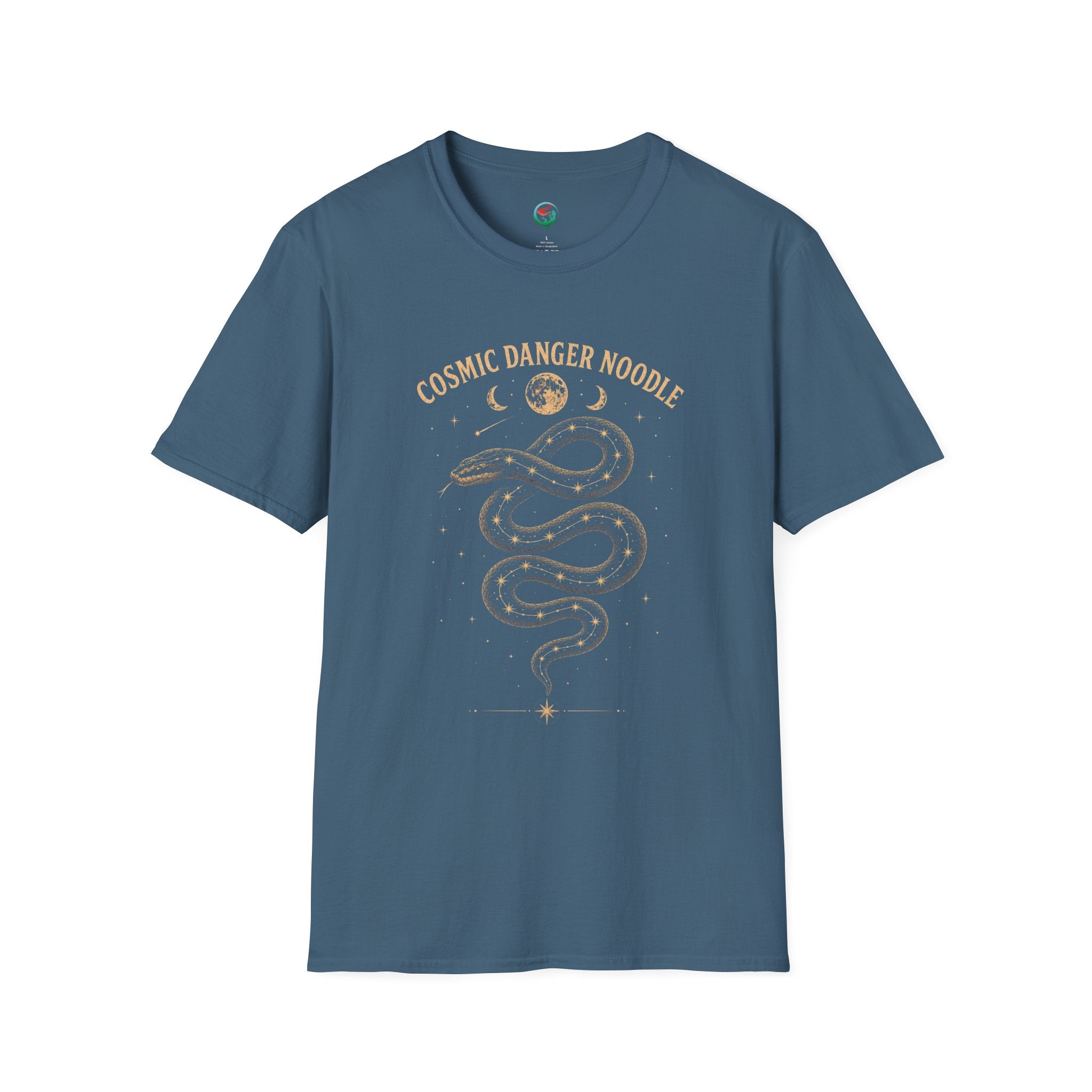 Cosmic Danger Noodle T-Shirt — Vintage Celestial Snake Tee
