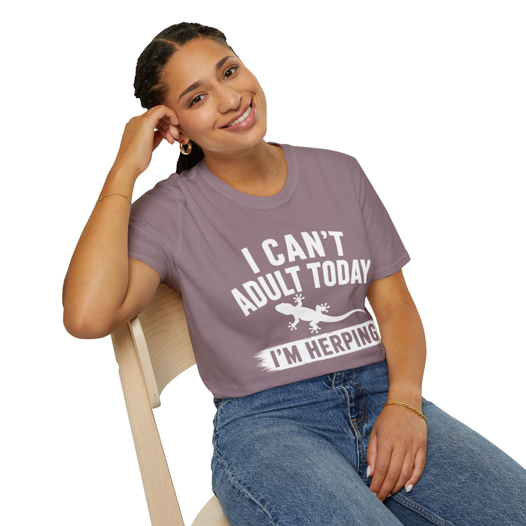 I Can't Adult Today I'm Herping Gecko Shirt | Funny Reptile Tee