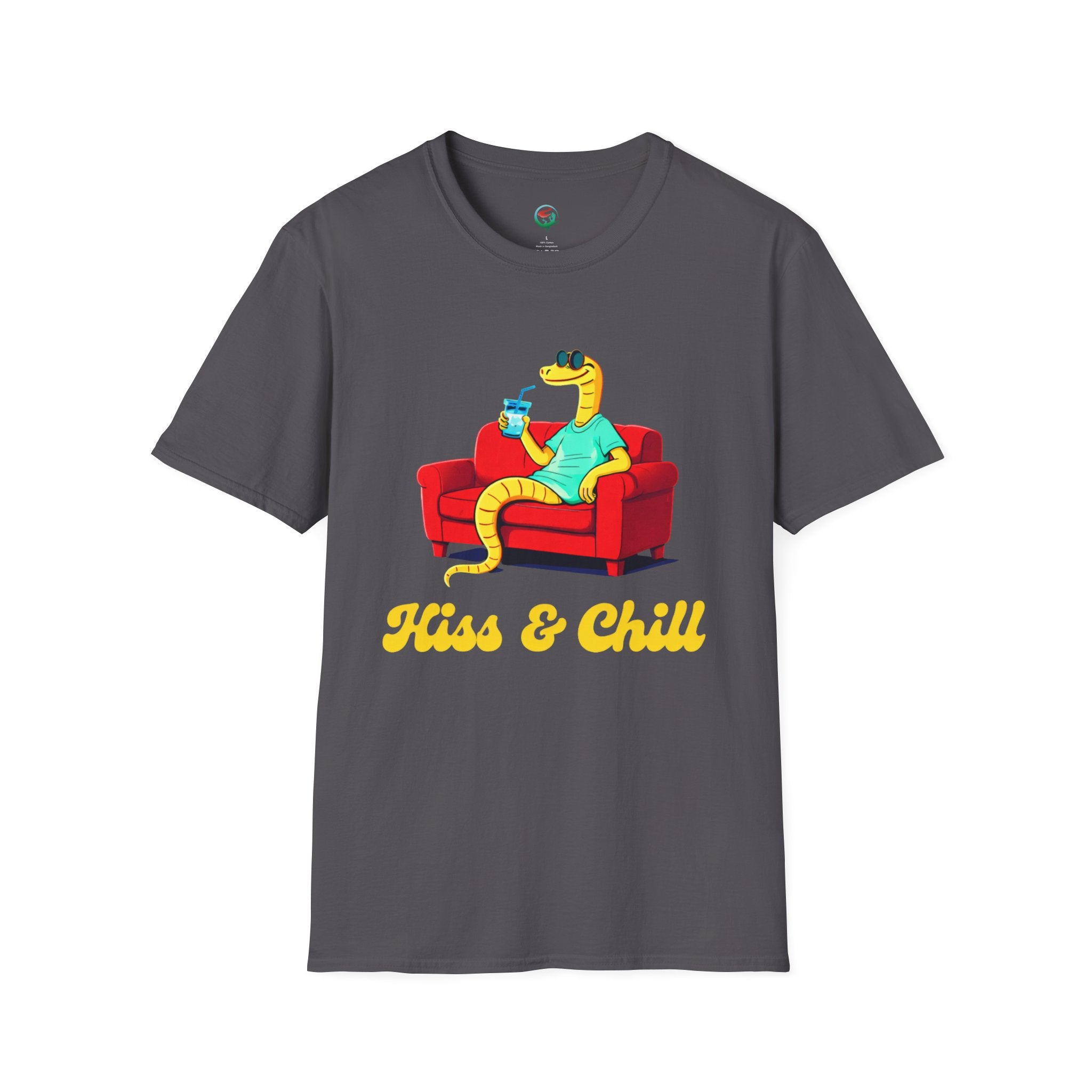 T-Shirt — 'Kiss & Chill' Relaxed Snake Graphic Tee