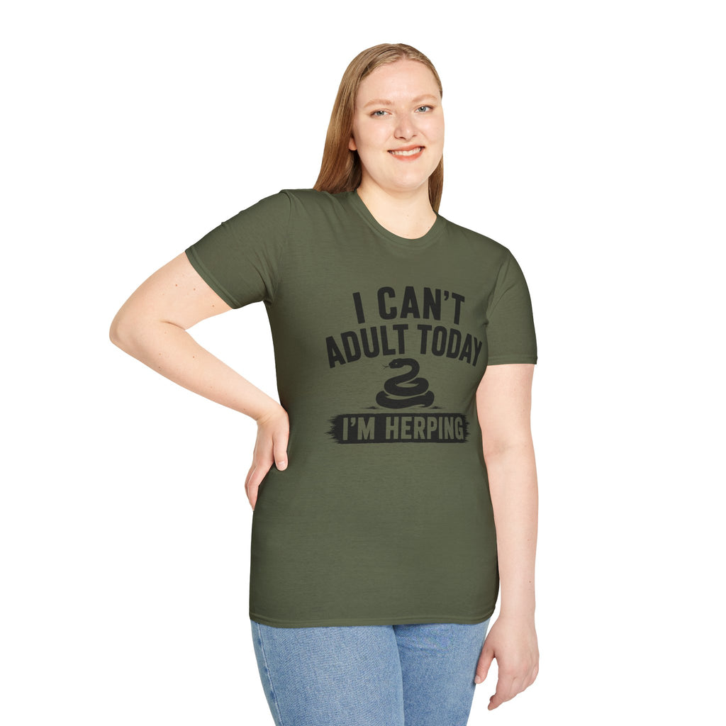 I Can't Adult Today I'm Herping Shirt | Funny Snake Herping Tee
