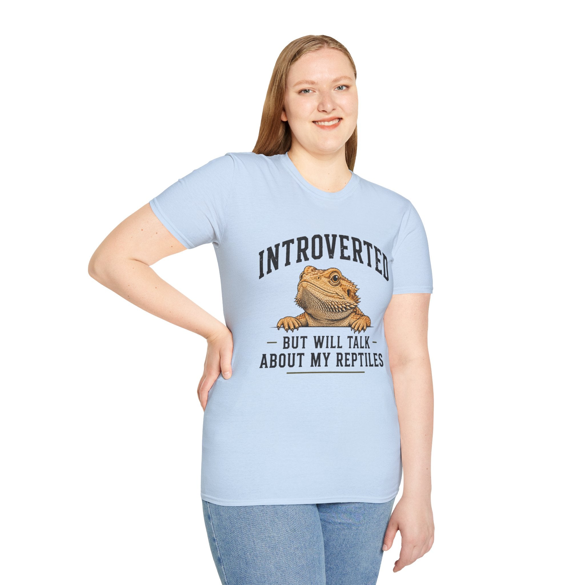 Introverted But Will Talk About My Reptiles Bearded Dragon Graphic T-Shirt