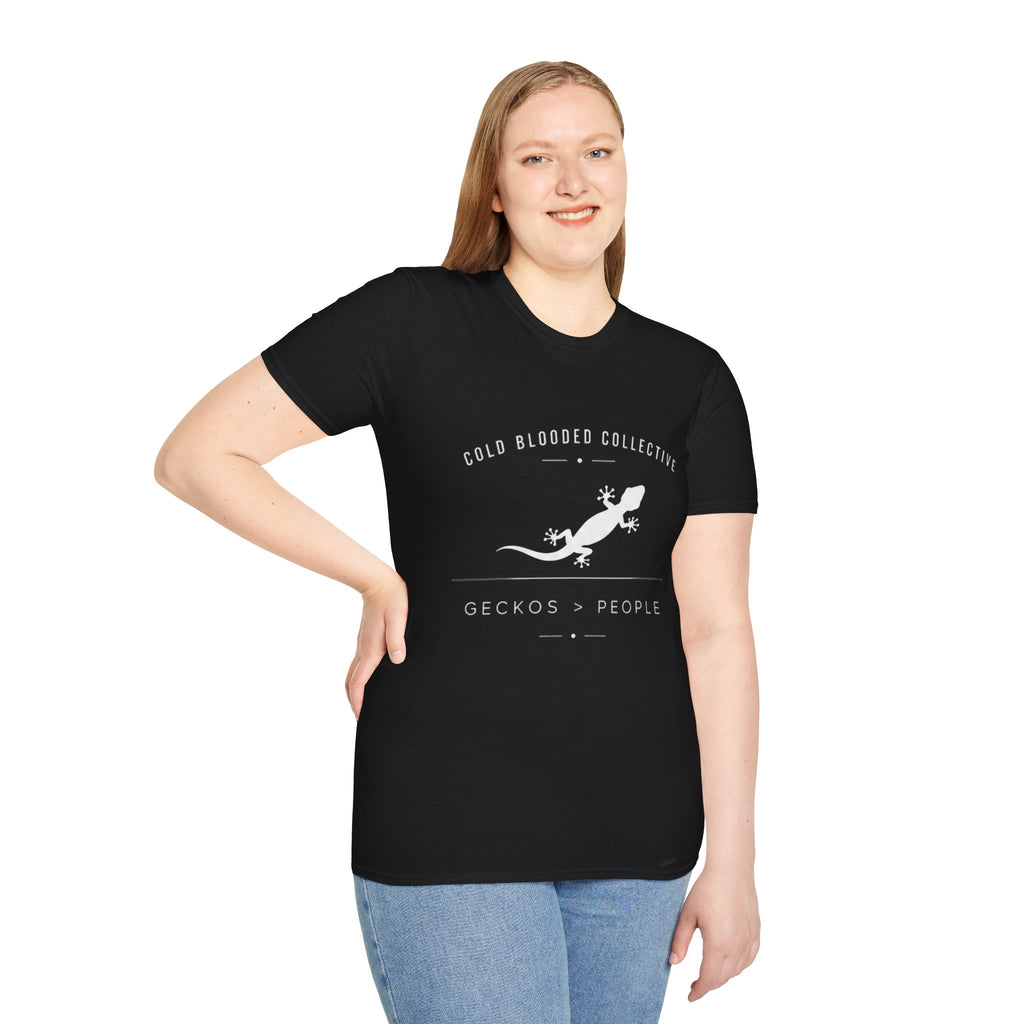 Gecko Over People Graphic T-Shirt — "Cold Blooded Collective" GeckoTee
