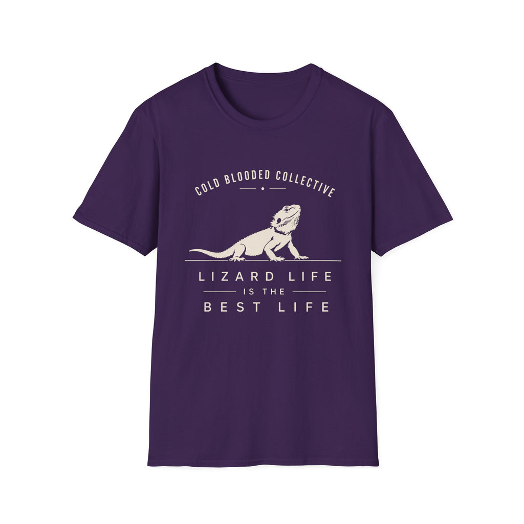Lizard Life Tee — "Cold Blooded Collective" Bearded Dragon Graphic T-Shirt