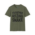 Snake Lover T-Shirt — "I'd Rather Be Holding My Snake" Graphic Tee