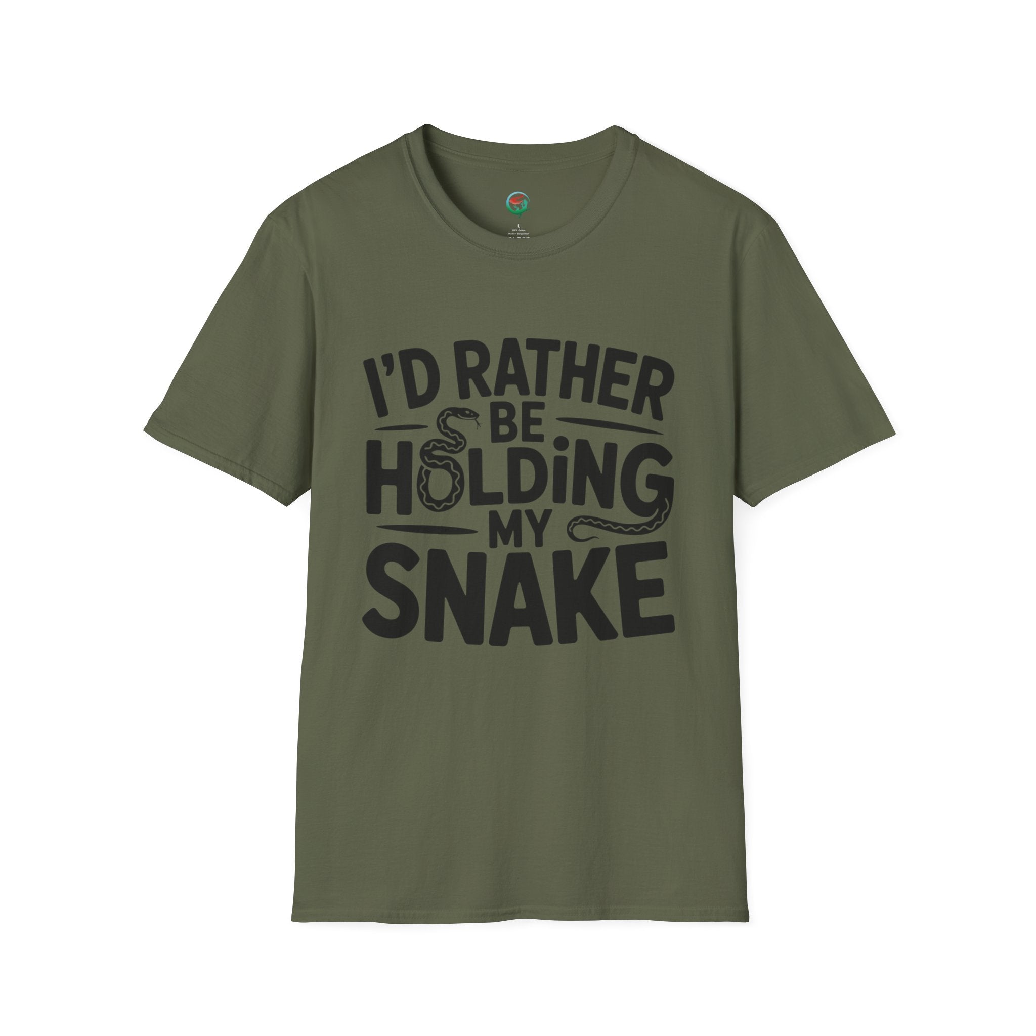 Snake Lover T-Shirt — "I'd Rather Be Holding My Snake" Graphic Tee