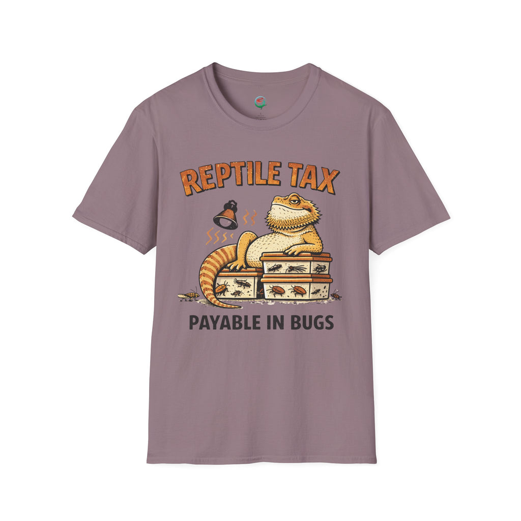 Reptile Tax T-Shirt — “Payable in Bugs” Bearded Dragon Tee