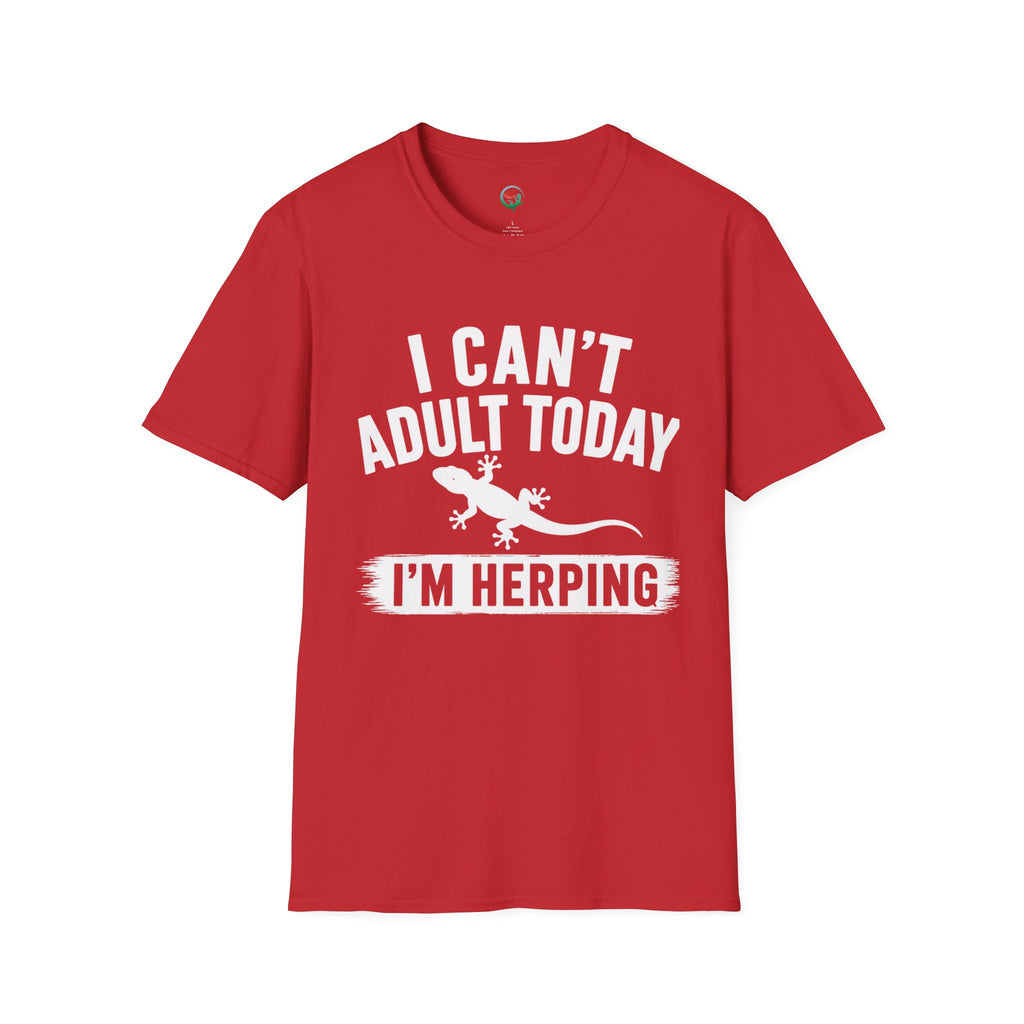 I Can't Adult Today I'm Herping Gecko Shirt | Funny Reptile Tee