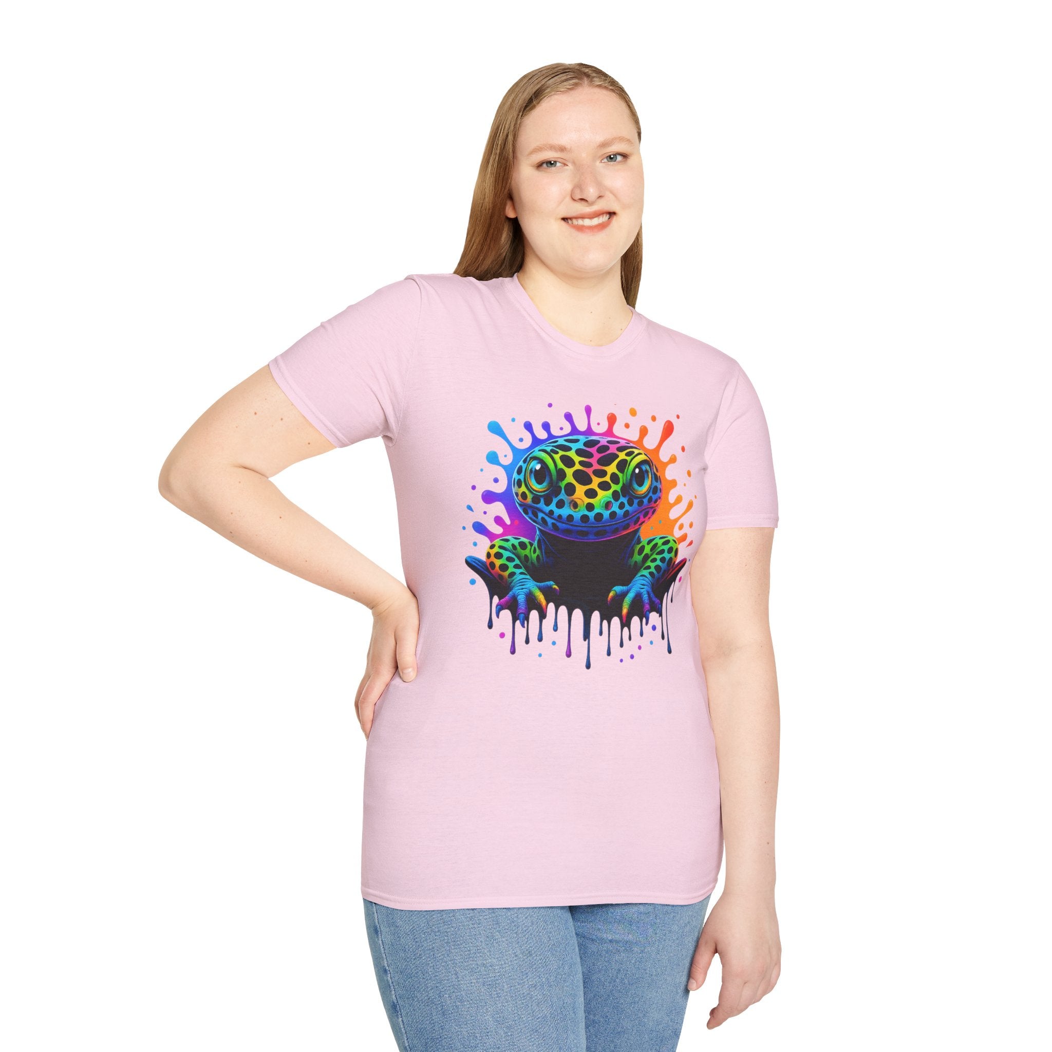 Rainbow Leopard Gecko T-Shirt | Color Splash Gecko Art Tee