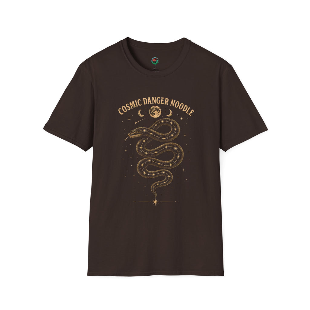 Cosmic Danger Noodle T-Shirt — Vintage Celestial Snake Tee