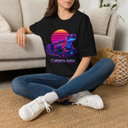 Cyber Gek Lizard Tee — Retro Neon Vaporwave Graphic T-Shirt