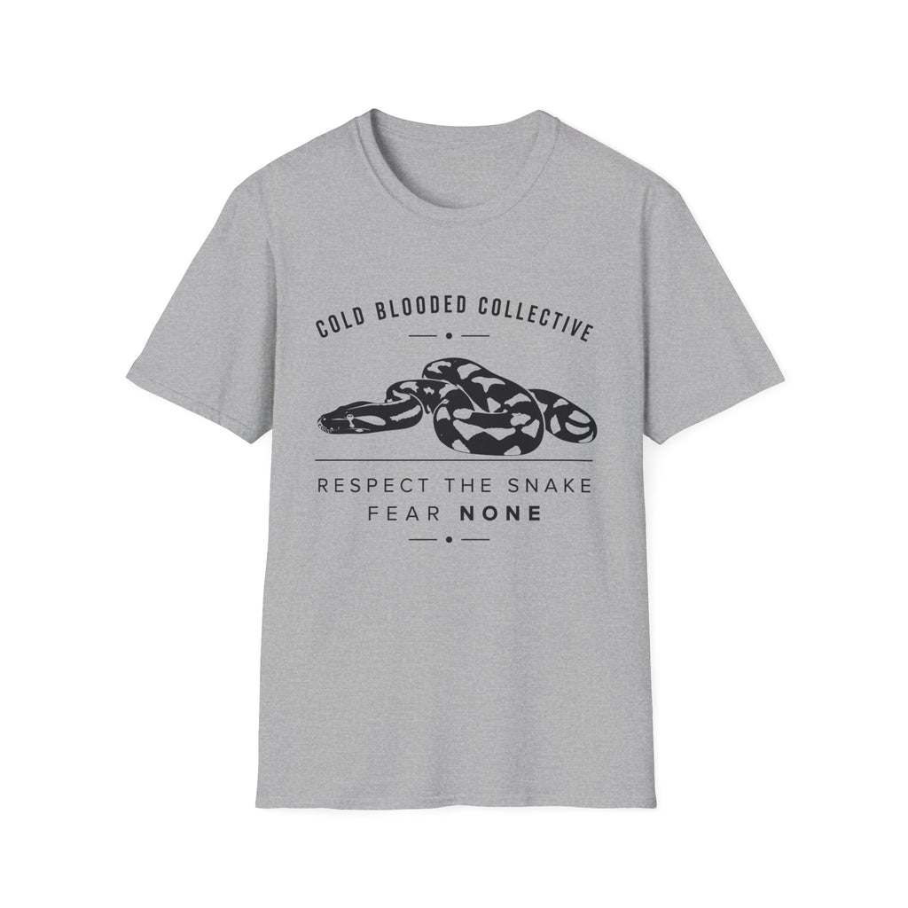 Snake Graphic T-Shirt — "Cold Blooded Collective" Respect The Snake Tee