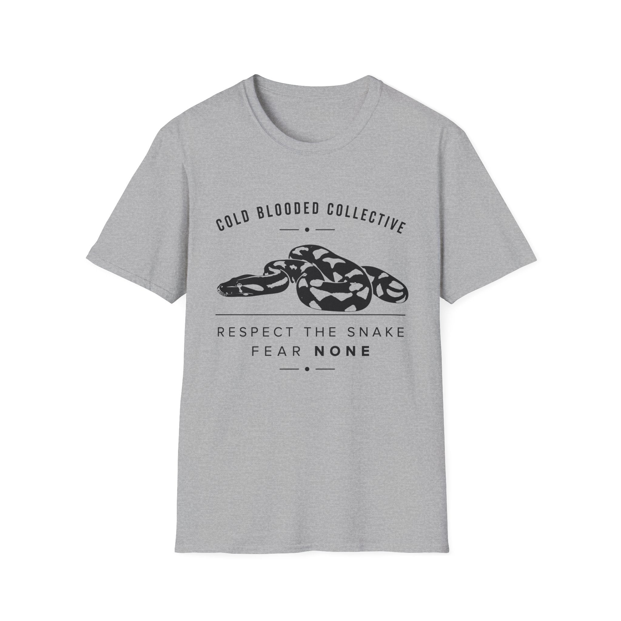 Snake Graphic T-Shirt — "Cold Blooded Collective" Respect The Snake Tee