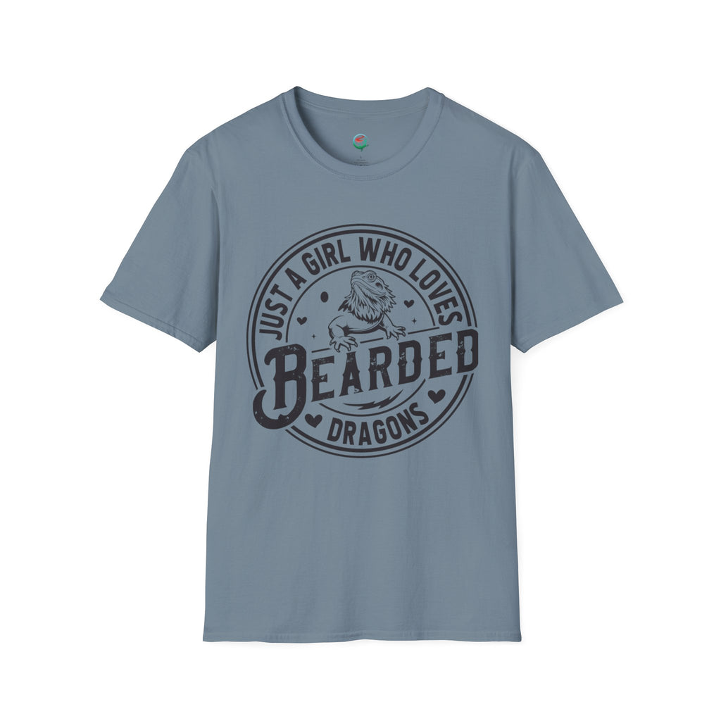 Bearded Dragon T-Shirt — "Just a Girl Who Loves Bearded Dragons" Casual Tee