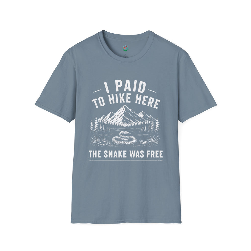 I Paid to Hike Here. The Snake Was Free. Shirt | Funny Snake Hiking Tee
