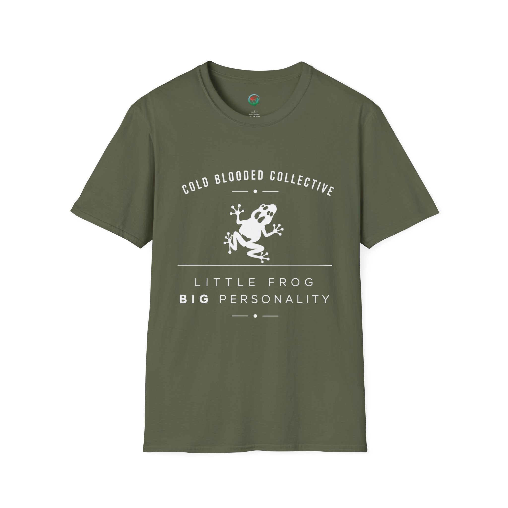 Cold Blooded Collective Frog T-Shirt — 'Little Frog Big Personality' Graphic Tee