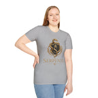 Serpente Crest T-Shirt — Gold Snake Shield Graphic