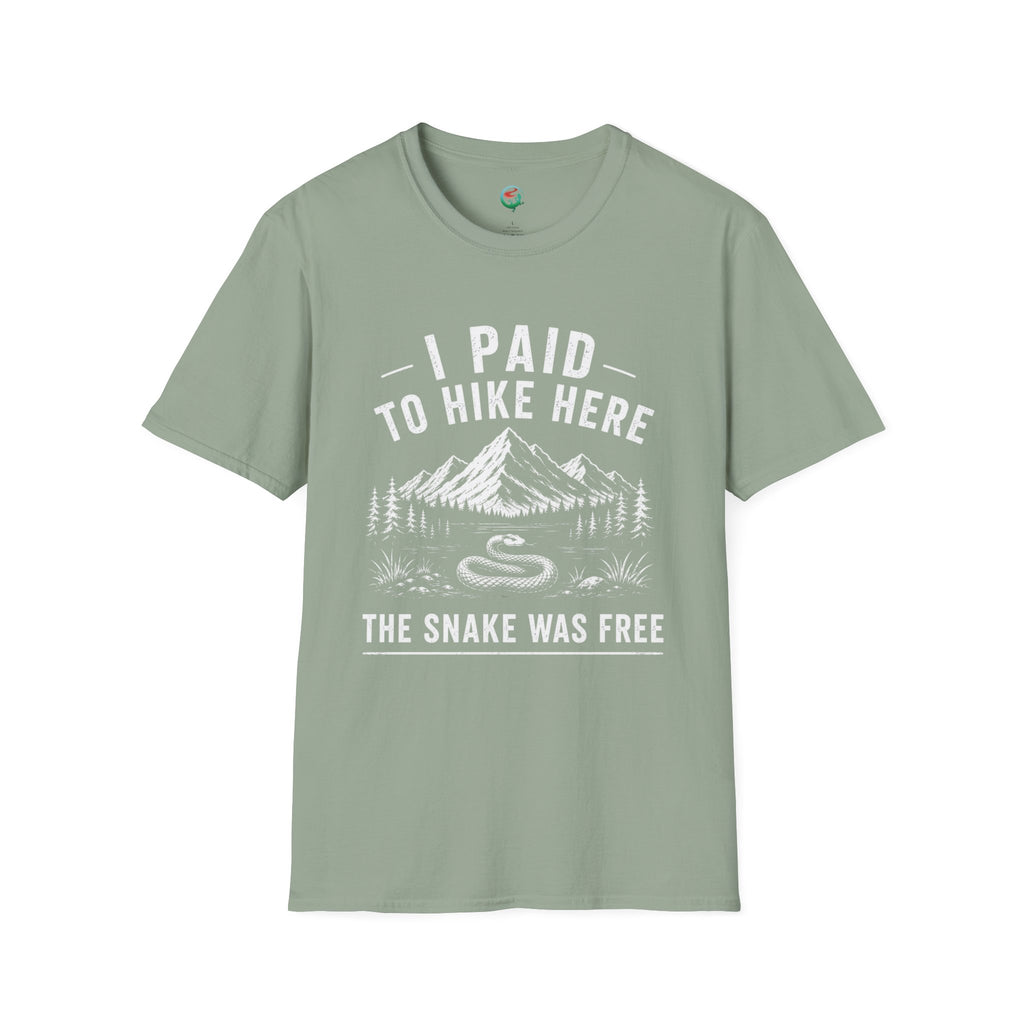 I Paid to Hike Here. The Snake Was Free. Shirt | Funny Snake Hiking Tee