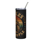 Reptile Over People 20oz Stainless Steel Tumbler — Retro Turtle Travel Mug