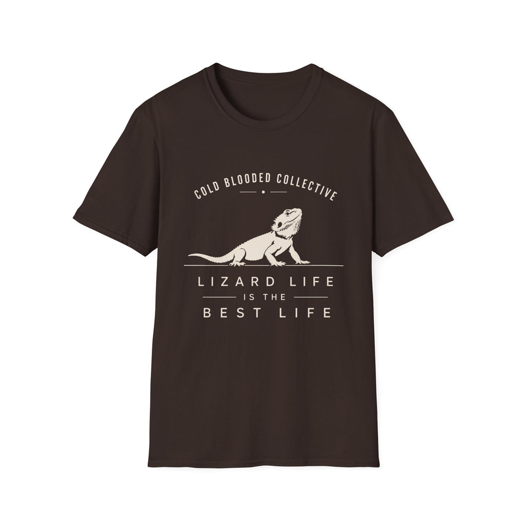 Lizard Life Tee — "Cold Blooded Collective" Bearded Dragon Graphic T-Shirt
