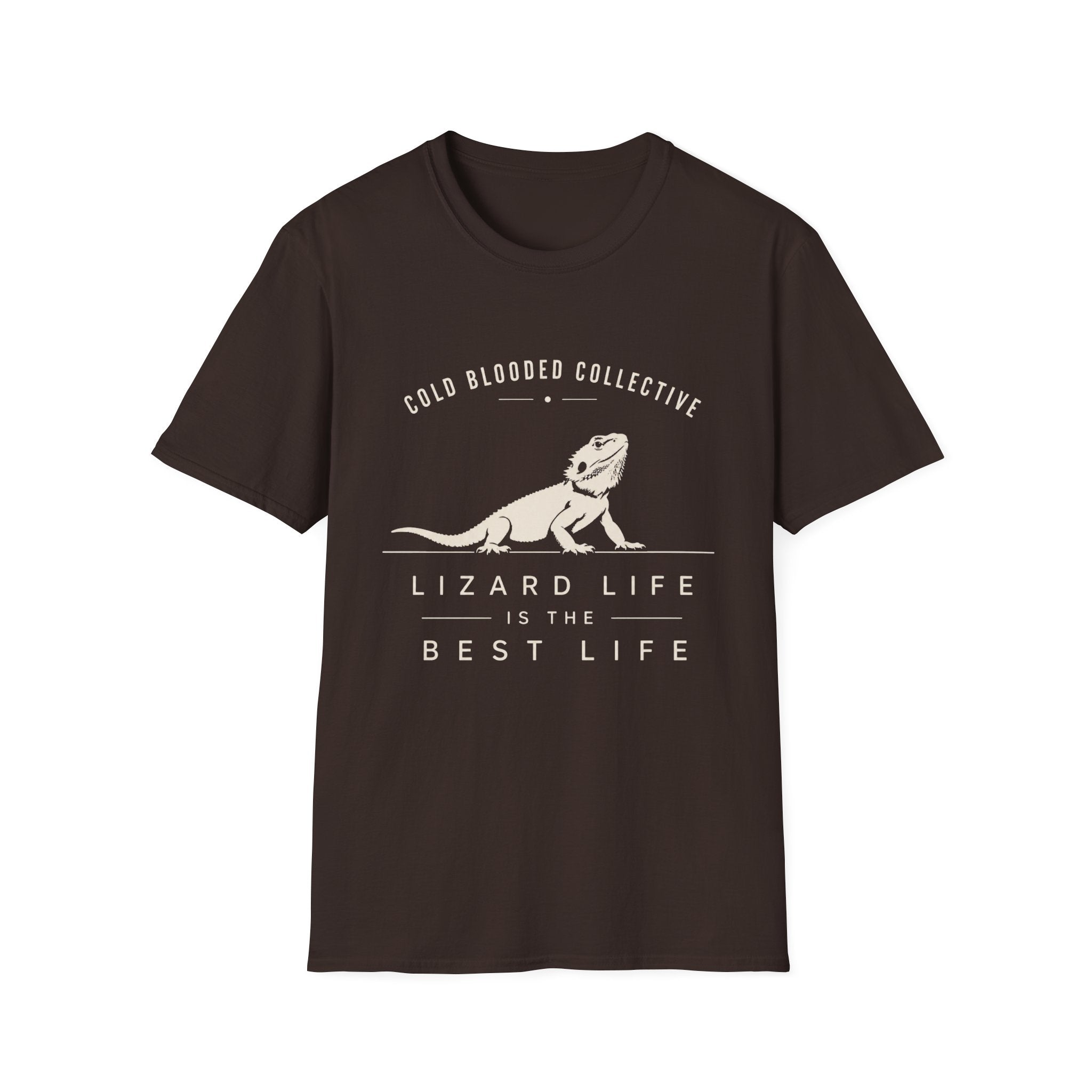 Lizard Life Tee — "Cold Blooded Collective" Bearded Dragon Graphic T-Shirt