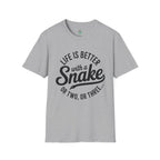 Snake Lover T-Shirt — "Life Is Better With a Snake" Graphic Tee