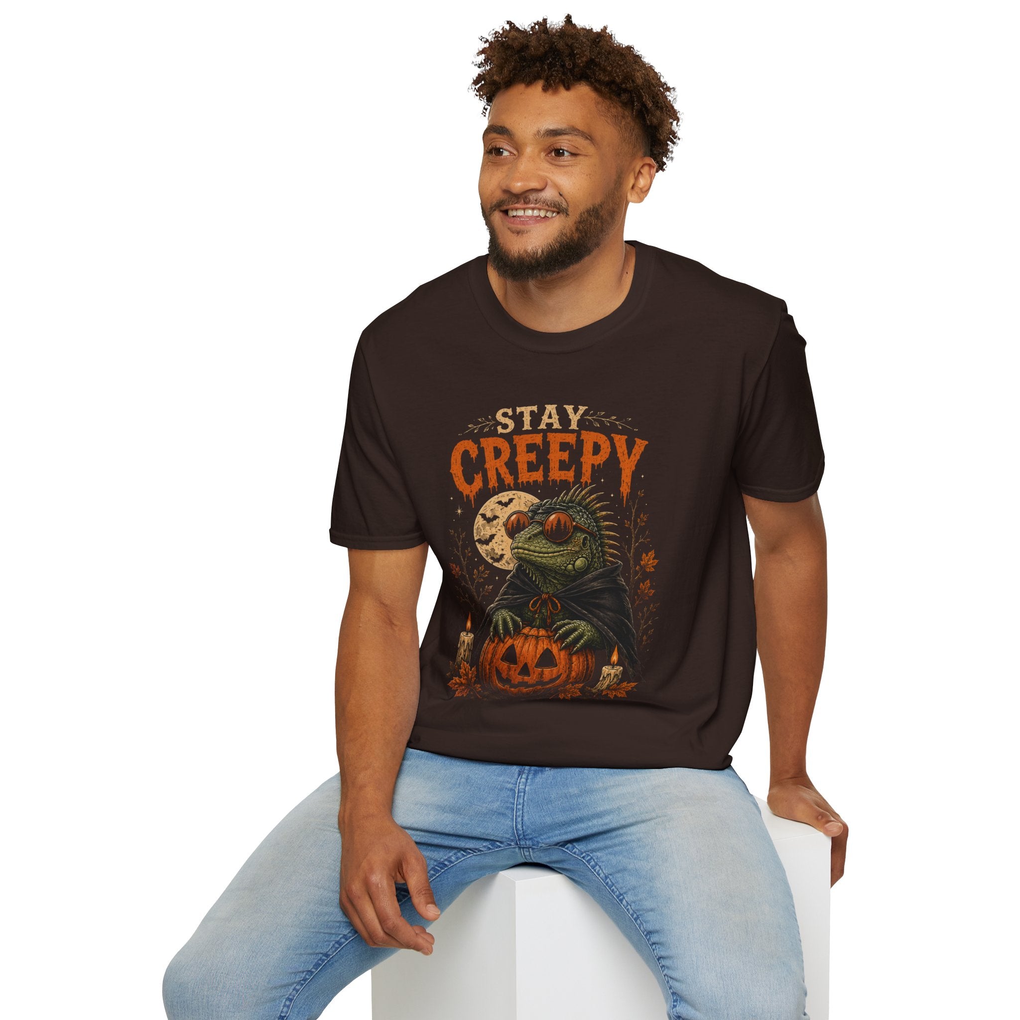 Stay Creepy Iguana Halloween Shirt | Funny Reptile Spooky Season Tee