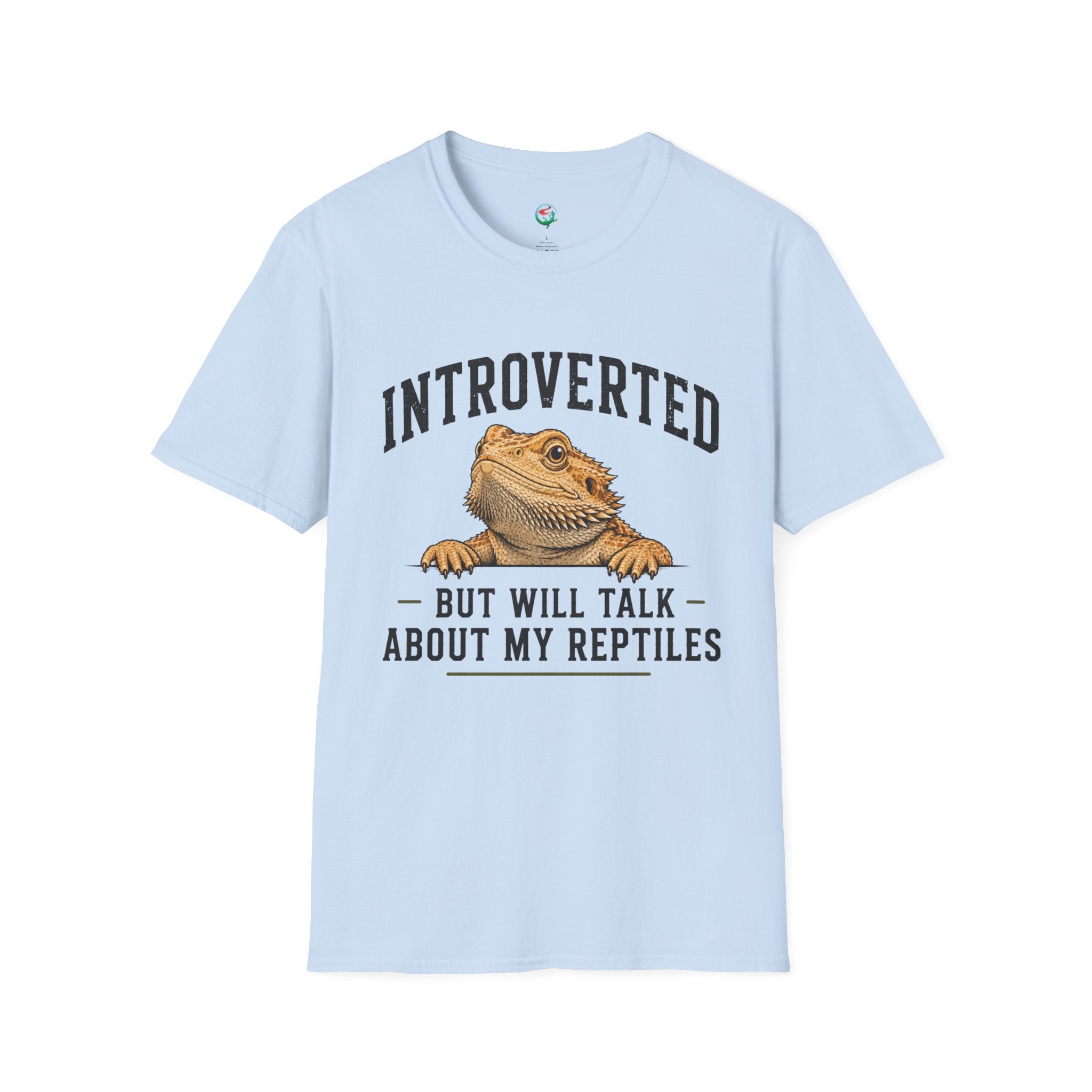 Introverted But Will Talk About My Reptiles Bearded Dragon Graphic T-Shirt