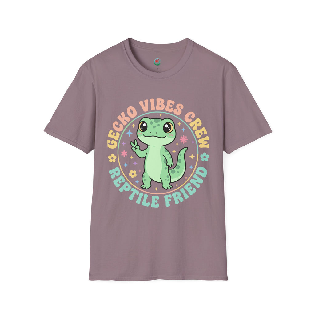 Gecko Vibes Crew T-Shirt — Cute Reptile Friend Graphic Tee